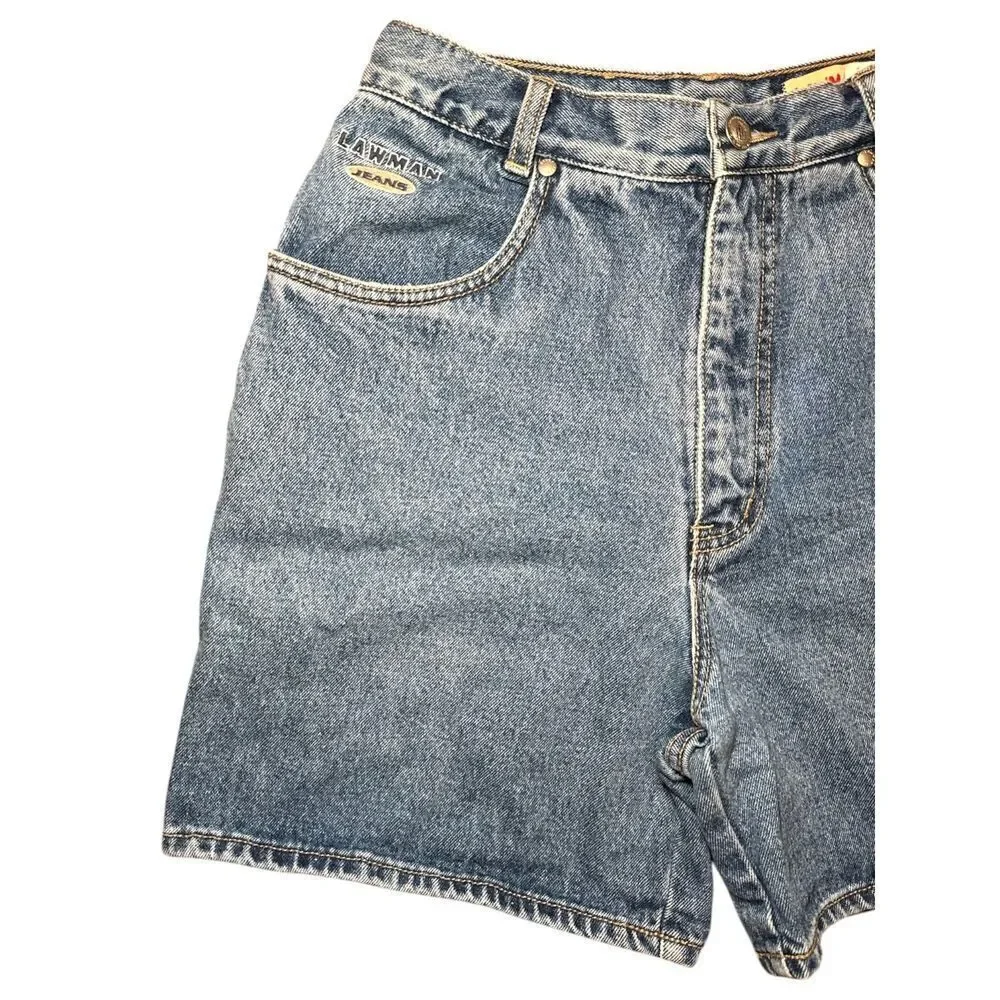 Vintage 90's, Y2K, Western High Waisted Lawman Jeans Shorts Sz: 7
